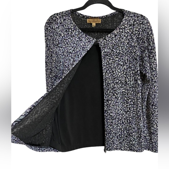 Notations Top Black Purple Gold Size M - Picture 2 of 4